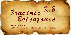 Krasimir Baljozović vizit kartica